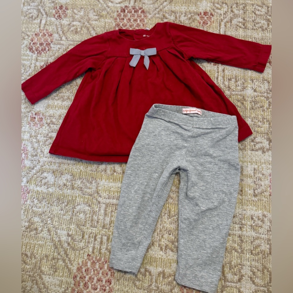 Magnificent Baby - Magnetic closure shirt and matching pants 9 months
